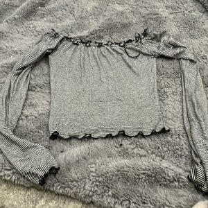 Striped off shoulder top